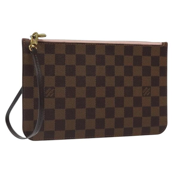 LOUIS VUITTON Damier Ebene Neverfull MM Pouch Accessory Pouch LV Auth 116283 - Picture 1 of 16